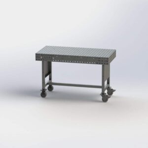 30 x 60 WELD TABLE W CASTERS - SUPER SLOT PANEL Weld Table Super Slot Panel - 30" Table Width