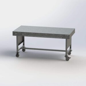 40 x 80 WELD TABLE W CASTERS - SUPER SLOT PANEL Weld Table Super Slot Panel - 40" Table Width