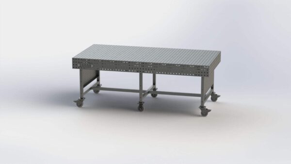 50 x100 WELD TABLE W CASTERS - SUPER SLOT PANEL Weld Table Super Slot Panel - 50" Table Width
