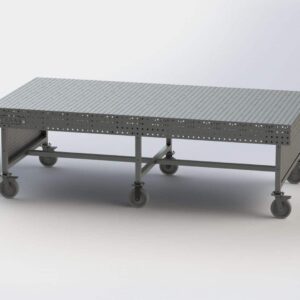 60 x 120 WELD TABLE W CASTERS - SUPER SLOT PANEL Weld Table Super Slot Panel - 60" Table Width