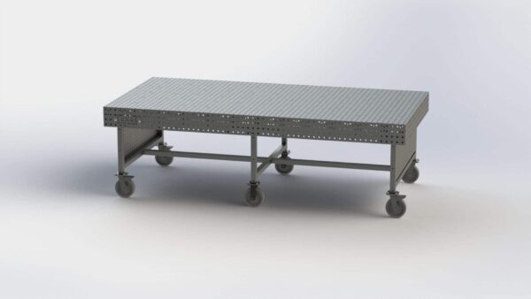 60 x 120 WELD TABLE W CASTERS - SUPER SLOT PANEL Weld Table Super Slot Panel - 60" Table Width