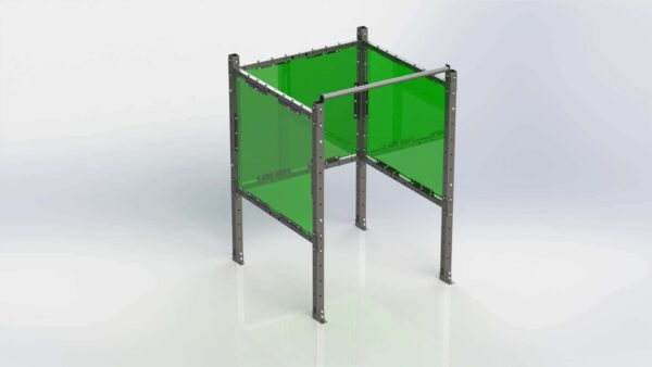 ModPro Welding Booth - 5 x 5 Poly ModPro Welding Booth - Single Station
