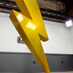Comic Bolt - Steel Art Sculpture
