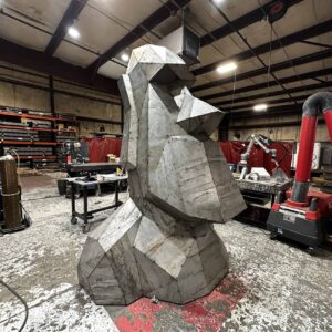 Oscar-Giant-Steel-Moai Oscar - The Giant Steel Moai Head