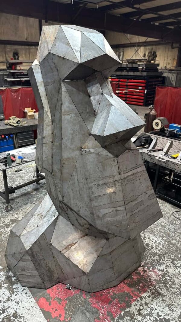 Oscar - Giant Steel Moai 4 Oscar - The Giant Steel Moai Head