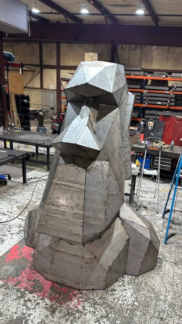 Oscar - Giant Steel Moai 5 Oscar - The Giant Steel Moai Head