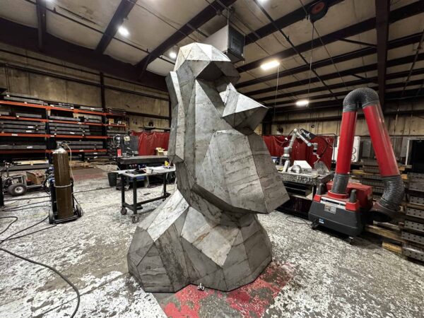 Oscar-Giant-Steel-Moai Oscar - The Giant Steel Moai Head