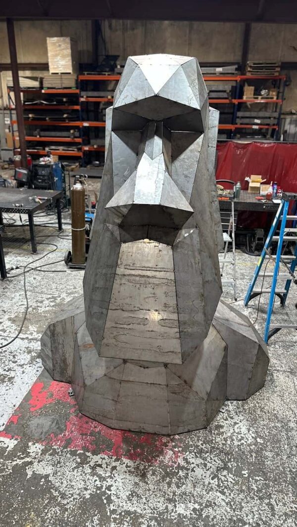 Oscar - Giant Steel Moai 8 Oscar - The Giant Steel Moai Head